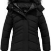 ZSHOW Girls' Winter Coat Insulated Long Parka Warm Hooded Pu...