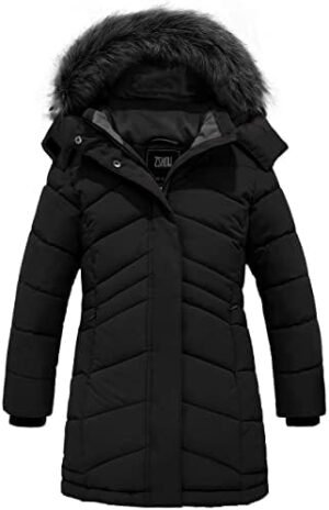 ZSHOW Girls' Winter Coat Insulated Long Parka Warm Hooded Pu... ZSHOW Girls' Winter Coat Insulated Long Parka Warm Hooded Pu...
