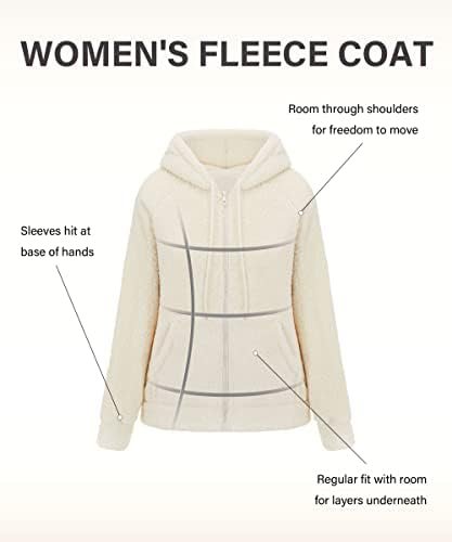 RISISSIDA Women Faux Fur Fleece Lightweight Jacket Spring Fa...