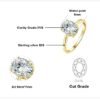 JewelryPalace Oval Shape 1ct 2ct Cubic Zirconia Solitaire En...