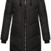 Marikoo Ladies’ Long Winter Coat with Hood & Detachable Faux...
