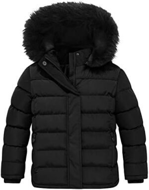 FARVALUE Girls' Winter Coats Thicken Fleece Lined Padded Hoo... FARVALUE Girls' Winter Coats Thicken Fleece Lined Padded Hoo...