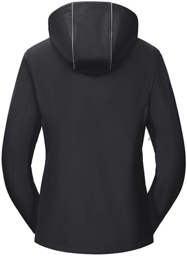 Pursky Women's Softshell Jacket Lightweight Fleece Lined Rai...