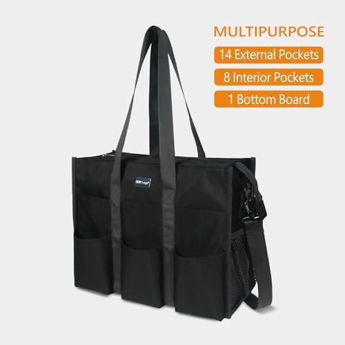 TOPDesign Utility Water Resistant Tote Bag with 22 Pockets, ...