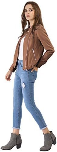 Allegra K Women's Lightweight Classic Casual Stand Collar Po...