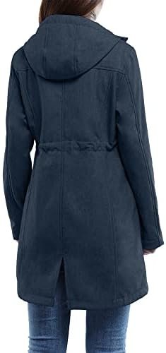 33,000ft Women's Softshell Long Jacket with Hood Fleece Line...