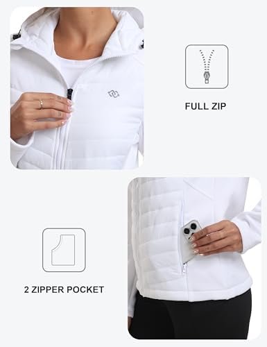 MoFiz Womens Fleece Lined Softshell Jacket Hooded Lightweigh...