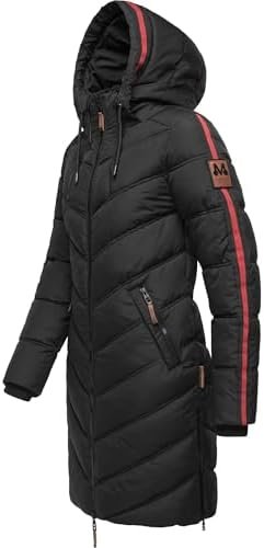 Women's Winter Coat | Quilted, Long Jacket with Cozy Hood | ...