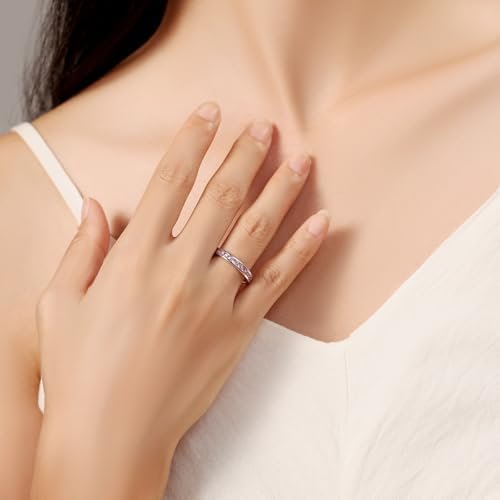 Muses Art Design Sterling Silver 925 CZ Birthstone Eternity ...