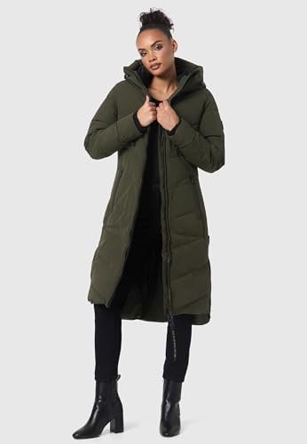 Women's Long Quilted Jacket for Winter | Puffy Winter Coat i...