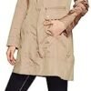 Cole Haan Women's Packable Hooded Rain Jacket with Bow
