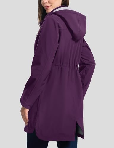 MAGCOMSEN Women's Long Fleece Lined Jackets Warm Winter Wind...