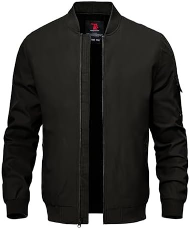 TBMPOY Men's Lightweight Bomber Jackets Light Track Jackets ...