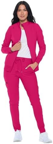 Monarch Uniforms Womens Scrub Jacket Zippered Warm-up Jacket