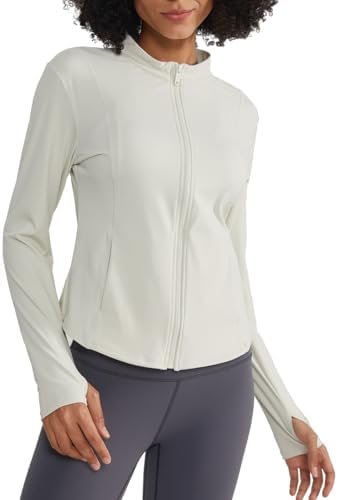 ALONG FIT Full Zip Workout Jacket for Women with Pockets - Y...