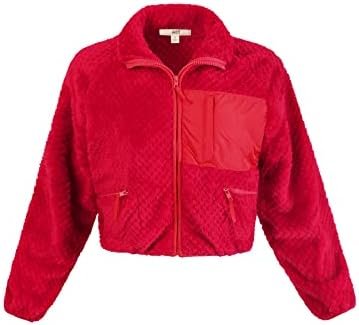 Women's Cropped Front Two Pocket Snap Quilted Padding Bomber...