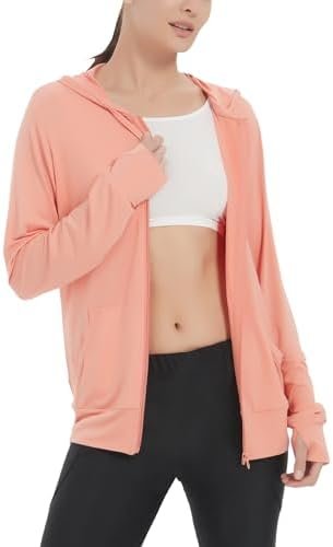LETAOTAO Womens' Lightweight Zip Up Hoodies Stretch Thin Sum...