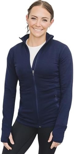 Woolino Merino Wool Fleece Jacket for Women - Year Round Fle...