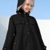 Cromoncent Girl's Waterproof Hoodie Trench Coat Cute Dress C...