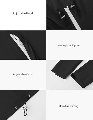 Avoogue Rain Jacket Women Waterproof Lightweight Raincoat Li...