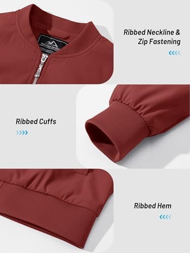 TACVASEN Women's Bomber Jackets Lightweight Casual Jacket Fu...