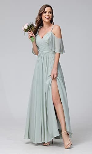Stylefun Women's Cold Shoulder Chiffon Bridesmaids Dresses 2...