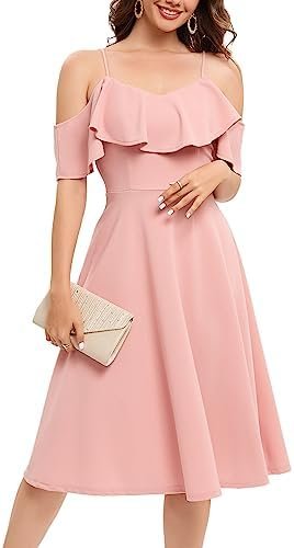 Bbonlinedress Womens Off Shoulder Summer Wedding Guest Dress... Bbonlinedress Womens Off Shoulder Summer Wedding Guest Dress...