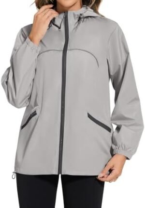 Avoogue Waterproof Jacket with Hood Packable Raincoats for W... Avoogue Waterproof Jacket with Hood Packable Raincoats for W...