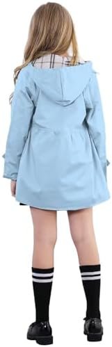 Betusline Girl's Rain Jackets Lightweight Waterproof Hooded ...