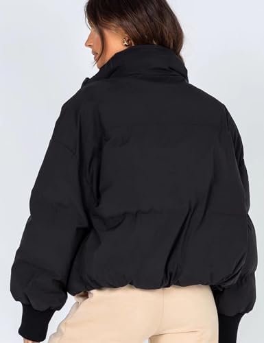 Flygo Winter Cropped Puffer Jacket Coats for Women 2024 Shor...