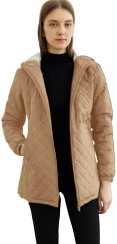 Womens Winter Outdoor Two-Pocket Fleece Hooded Long Warm Zip... Womens Winter Outdoor Two-Pocket Fleece Hooded Long Warm Zip...