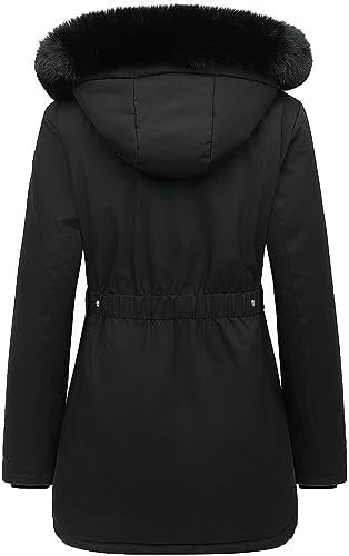 MOERDENG Women's Long Winter Down Coat Thicken Fleece Lined ...