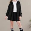 Betusline Girl's Single Breasted Trench Coat Dress Coat Oute...