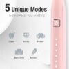 7AM2M Sonic Electric Toothbrush with 6 Brush Heads for Adult...