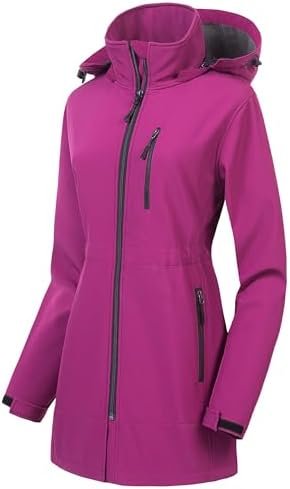 CREATMO US Women's Lightweight Waterproof Long Softshell Tac...