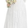 Plus Size Wedding Dress Boho - Maxi Bridal Shower Bohemian F...