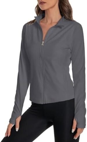 Women's Athletic Full Zip Lightweight Workout Jacket,Outdoor... Women's Athletic Full Zip Lightweight Workout Jacket,Outdoor...