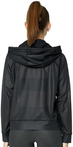Women's Long Sleeve Mesh Hoody Sheer Hooded Sweatshirt Light...
