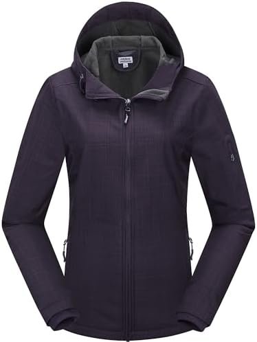 Outdoor Ventures Women's Softshell Jacket with Hood Fleece L...