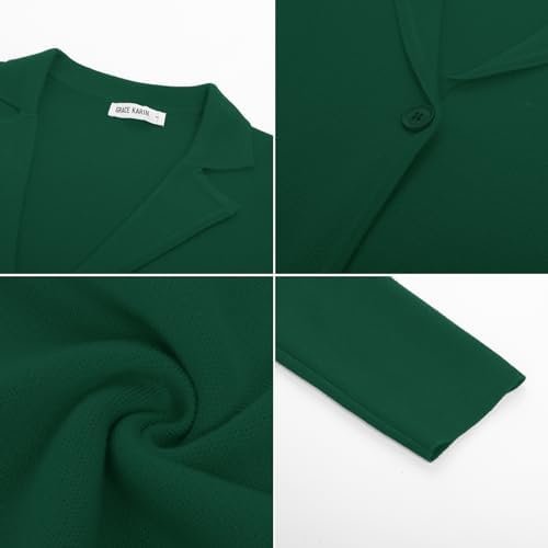 GRACE KARIN Women Sweater Blazer Casual Work Croppped Cardig...
