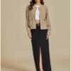 luvamia Bomber Jackets for Women Fall Casual Button Down Lon...
