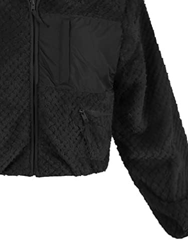 Women's Cropped Front Two Pocket Snap Quilted Padding Bomber...