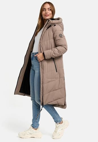 Marikoo Women's Long Quilted Jacket for Winter | Puffy Winte...