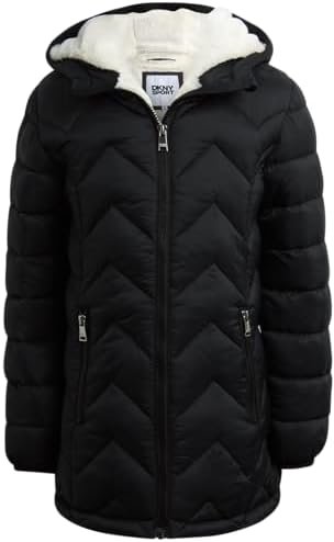 DKNY Girls' Winter Coat – Fully Sherpa Lined Glacier Shield ...