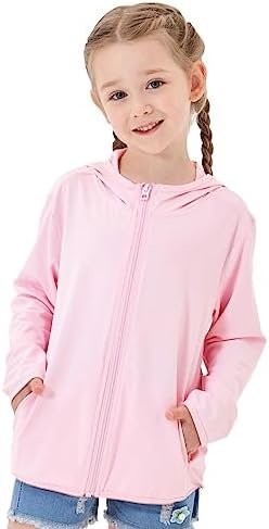 Kids Active Zipper Sun Protection Jacket Boys Girls Hooded C... Kids Active Zipper Sun Protection Jacket Boys Girls Hooded C...