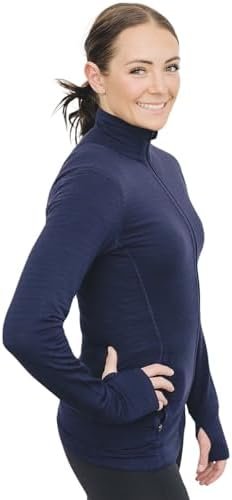 Woolino Merino Wool Fleece Jacket for Women - Year Round Fle...