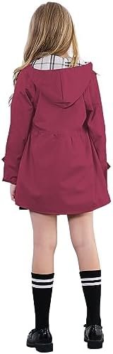 Betusline Girl's Single Breasted Trench Coat Dress Coat Oute...