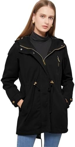 Women's Ligtweight Jackets Anorak Utility Drawstring Waist H... Women's Ligtweight Jackets Anorak Utility Drawstring Waist H...