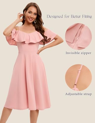 Bbonlinedress Womens Off Shoulder Summer Wedding Guest Dress...