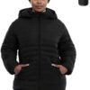 Plus Size Women's Packable Puffer Jacket 1X-6X Water-Resista...